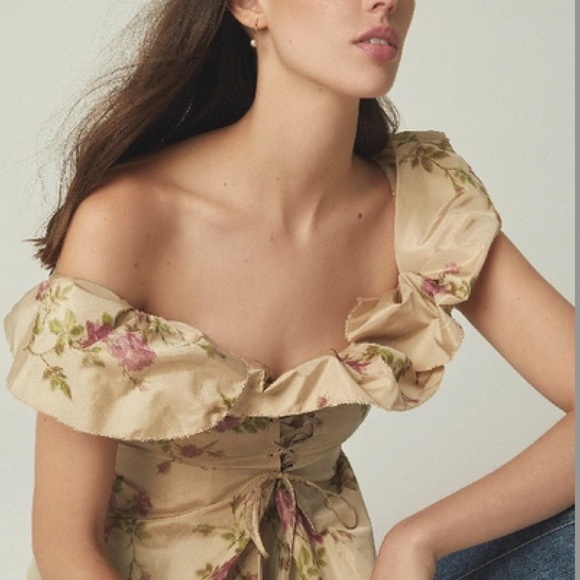 - Brock Collection Exclusive "Ordigno" Printed Satin Top - Picture 2 of 7